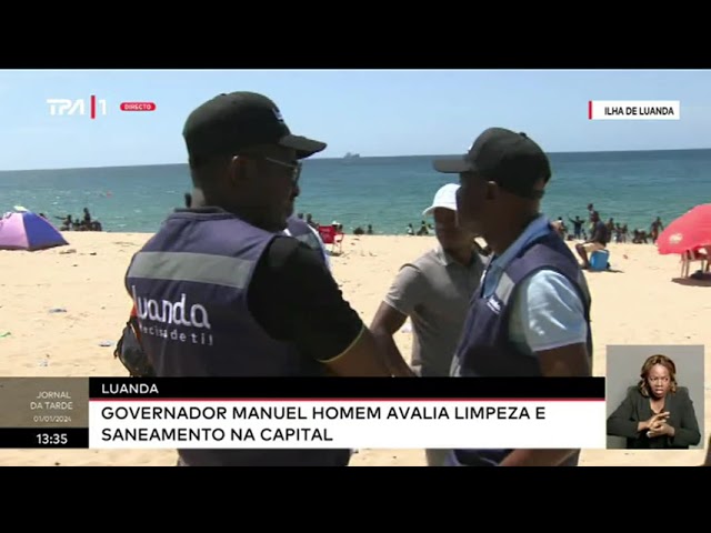 Luanda - Governador Manuel Homem avalia limpeza e saneamento na capital