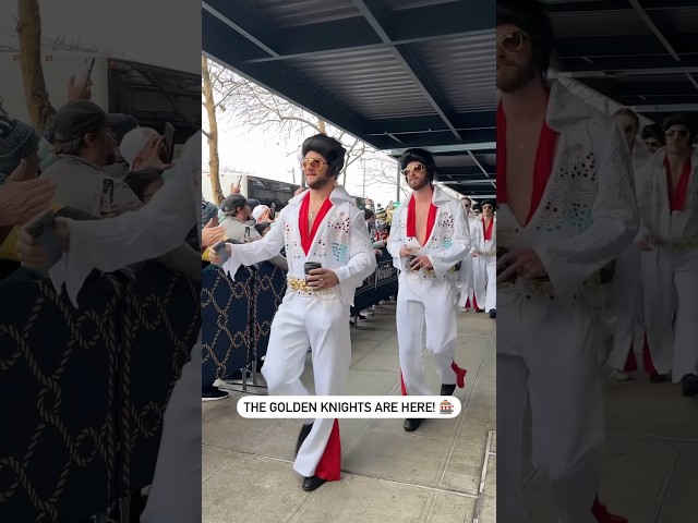 OH BABY. The Vegas Golden Knights Have Arrived For The Winter Classic In Full Elvis Getup 