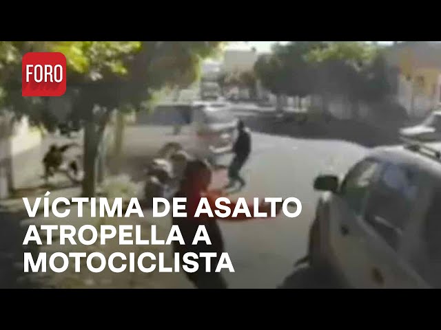 Intento de asalto a camioneta blindada en Tehuacán, Puebla, conductor atropella a motociclista