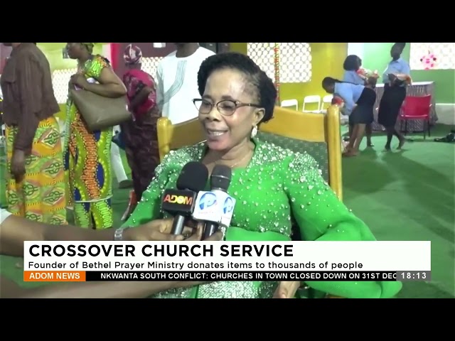 Crossover Service: Founder of Bethel Prayer Ministry donates items to thousands of people (1-1-24)