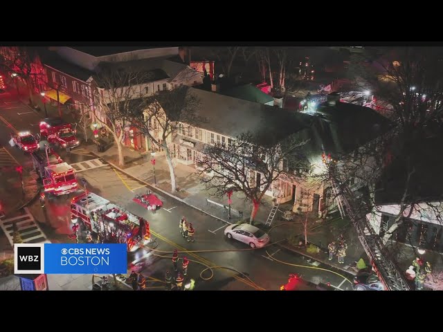 Firefighters respond to 3 alarm fire on Main Street in Falmouth