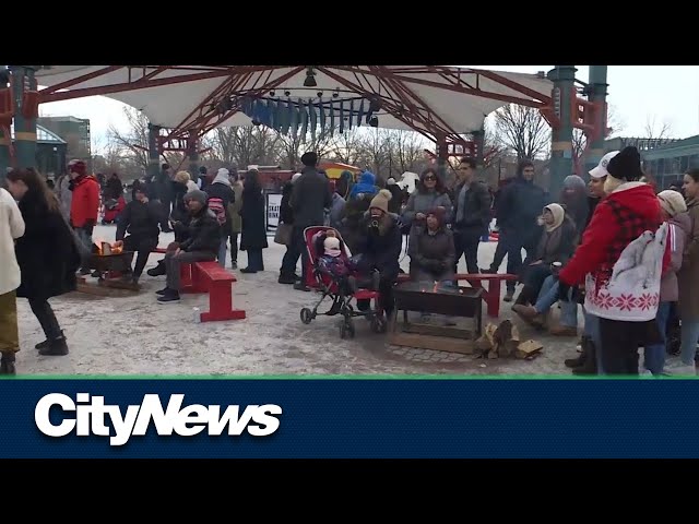 Winnipeggers celebrate the New Year down at The Forks