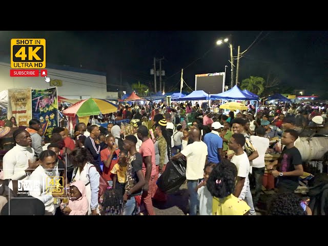 ✔️Walking Downtown Kingston WATER FRONT SHOW Jamaica | FIRE WORKS For 2023 Into 2024 4K