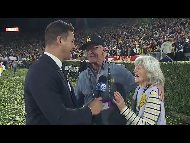 Jack and Jackie Harbaugh, Jim’s parents, believe superstitious seat change helped U-M win Rose Bowl