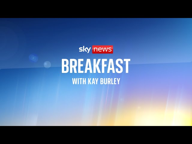 Watch Sky News Breakfast with Kay Burley live: At least 30 dead after Japan earthquake