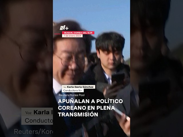 Apuñalan a político coreano durante transmisión en vivo - N+ #Shorts