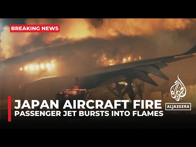 Japan Airlines plane on fire: Passenger jet collides with coastguard plane