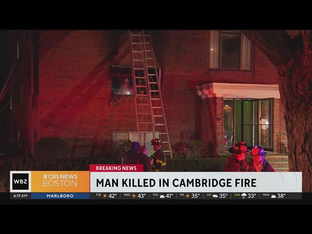 Man found dead in fire at Cambridge apartment building