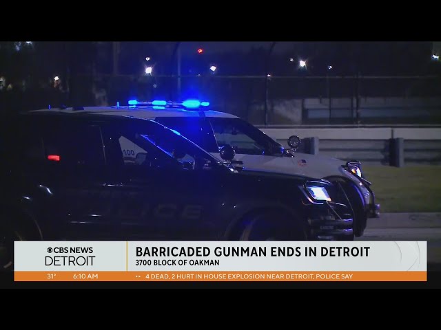 Barricaded gunman situation ends in Detroit