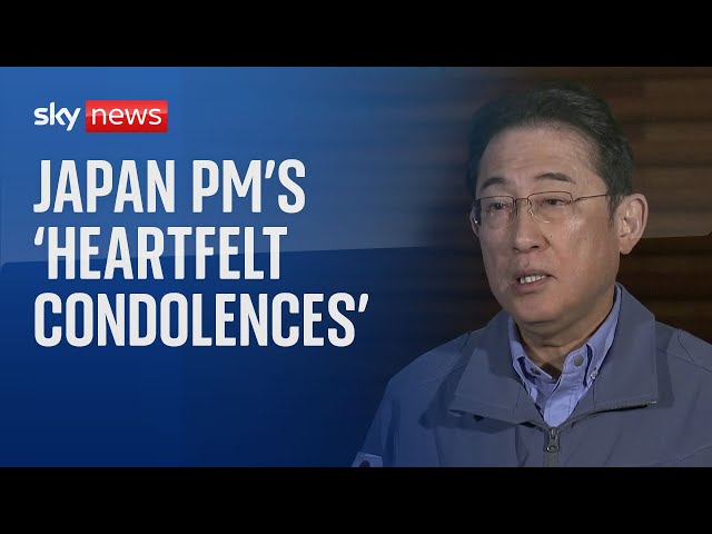 Japan plane fire: Japanese PM offers 'condolences and gratitude'