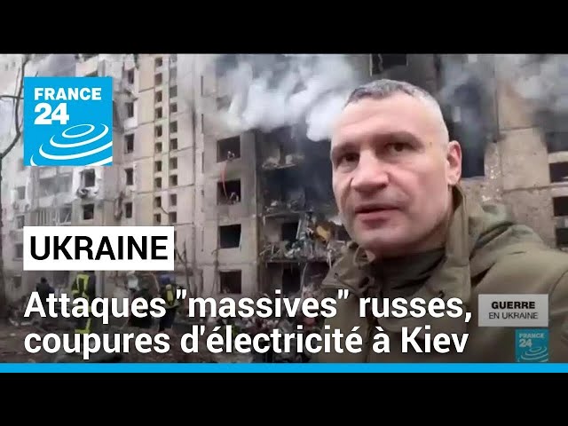Guerre en Ukraine : attaques "massives" russes, coupures d'électricité à Kiev • FRANC