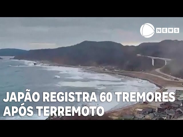 Japão registra 60 tremores secundários após terremoto principal que atingiu a costa oeste