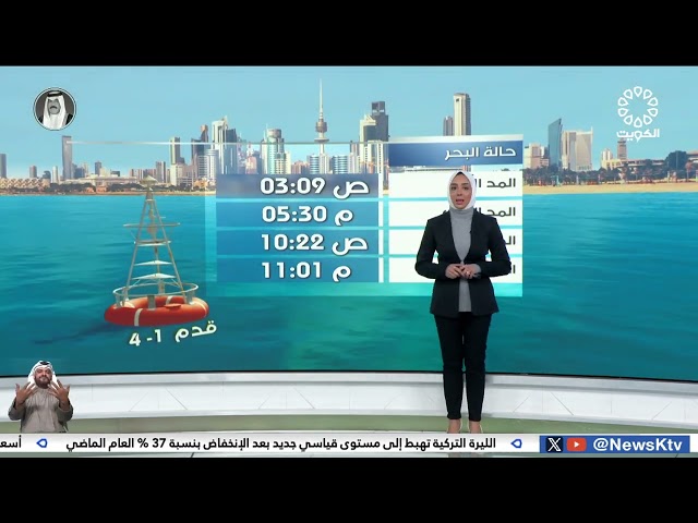 طقس معتدل والرياح شمالية غربية