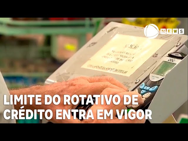 Limite do rotativo do cartão de crédito entra em vigor