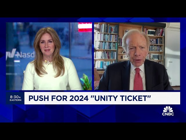 Fmr. Sen. Lieberman on the push for 2024 'unity ticket': People are crying out for a third