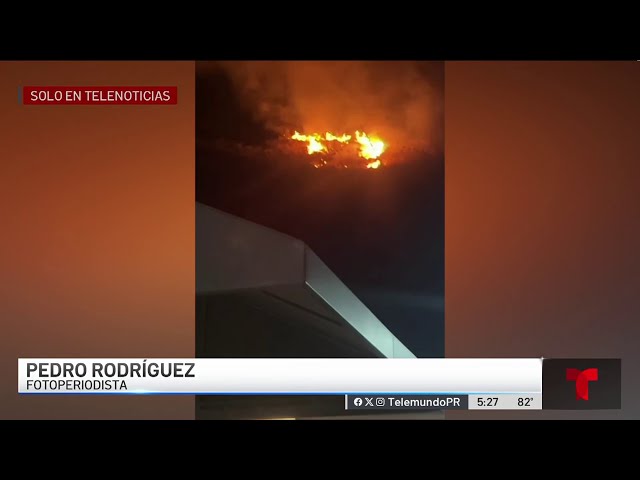 Lluvia de fuegos artificiales presuntamente desata fuego forestal en Ponce