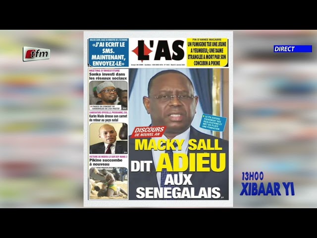 Revue de Presse du 02 Janvier 2024 présenté par Mamadou Mouhamed Ndiaye