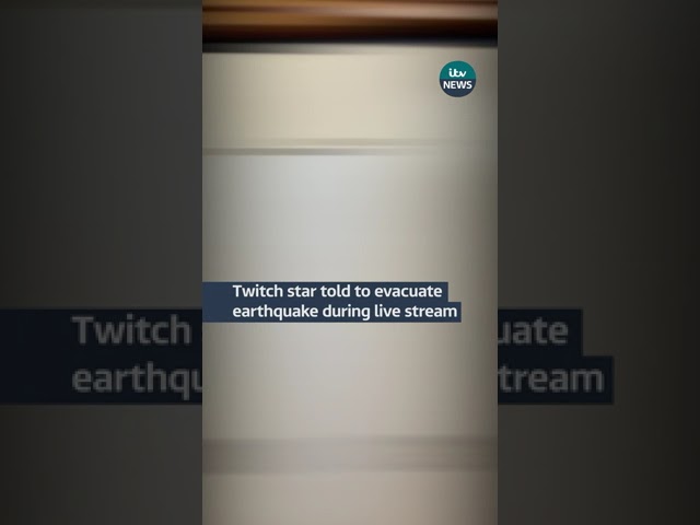 Twitch star told to evacuate earthquake during live stream #itvnews #twitch #twitchstreamer #japan