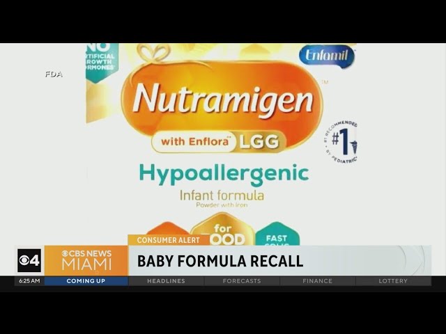 FDA reporting another infant formula recall