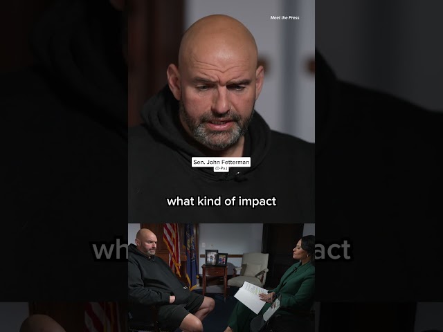 Sen. John Fetterman discusses his experience speaking publicly about his battle with depression.