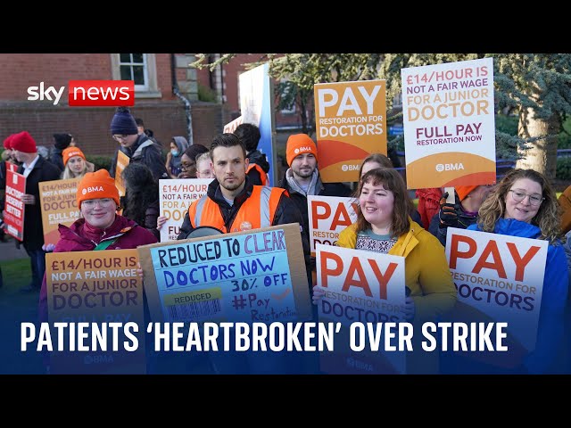 Patients 'heartbroken' as Junior Doctors in England go on their longest-ever strike