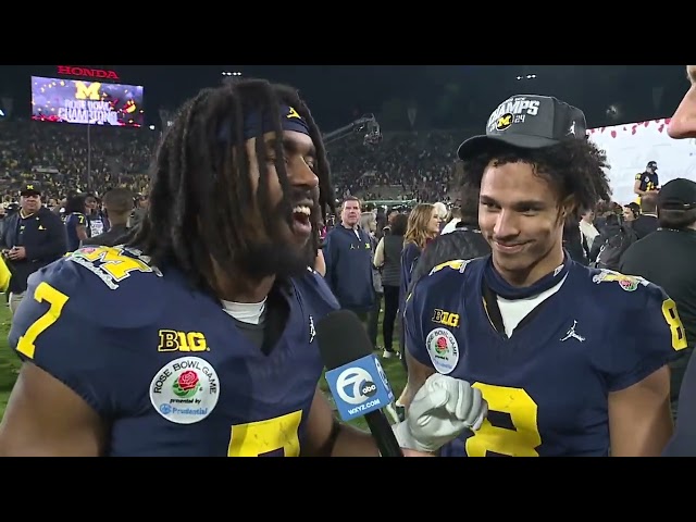 Donovan Edwards and Tyler Morris discuss Michigan's Rose Bowl win: ‘Third time’s the charm’