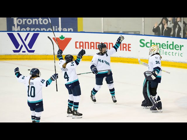 New York wins inaugural PWHL game against Toronto