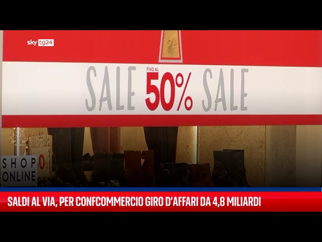 Saldi al via, per Confcommercio giro d'affari da 4,8 mld