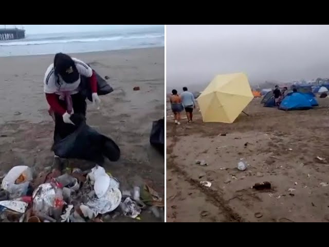 Cañete: Retiran 50 toneladas de basura de playa Cerro Azul