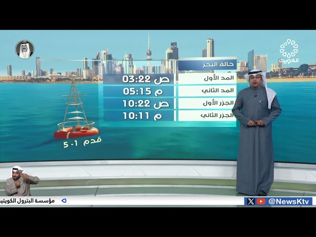 طقس معتدل والرياح شمالية غربية