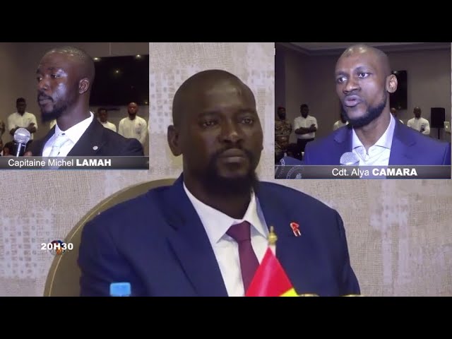 www.guineesud.com : Nouvel An 2024 : Cdt Alya Camara et Capitaine Michel Lamah au banquet Présidence