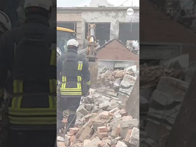 Video shows aftermath in wake of Russian strikes in Kharkiv