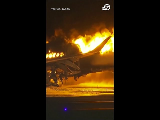 5 killed after planes collide, burst into flames in Japan