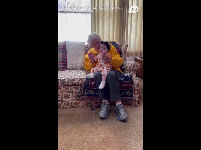 Iowa woman celebrating 103rd birthday meets great-granddaughter for first time