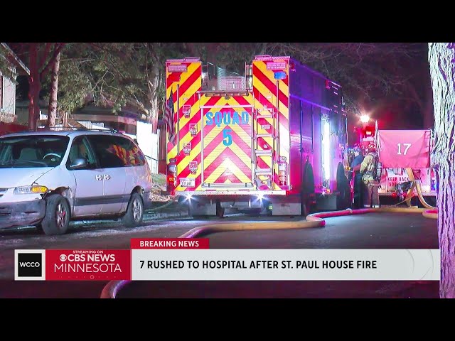 7 hospitalized, including 6 children, following St. Paul house fire