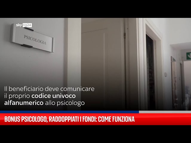 ⁣Bonus psicologo, raddoppiati i fondi: come funziona