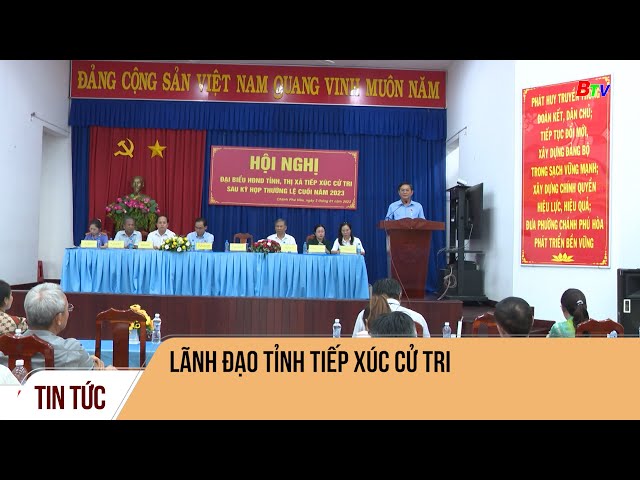 Lãnh đạo Tỉnh tiếp xúc cử tri