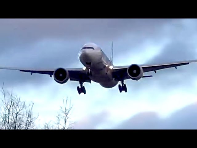 STORM HENK | Plane lands in strong winds at Heathrow Airport