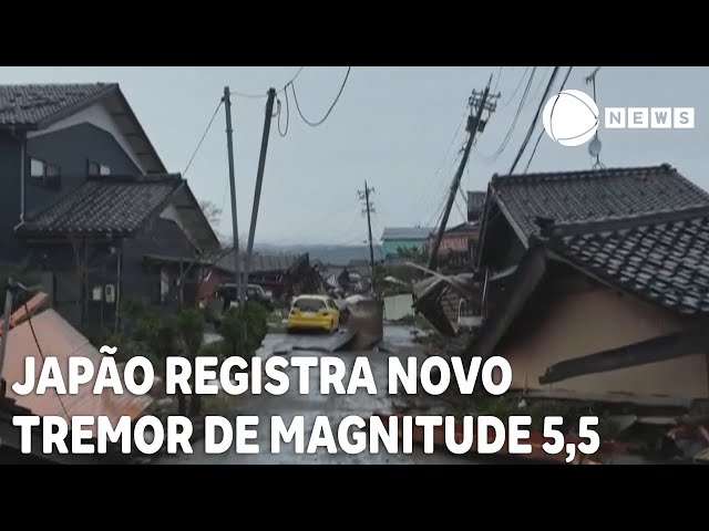 Japão registra novo tremor de magnitude 5,5