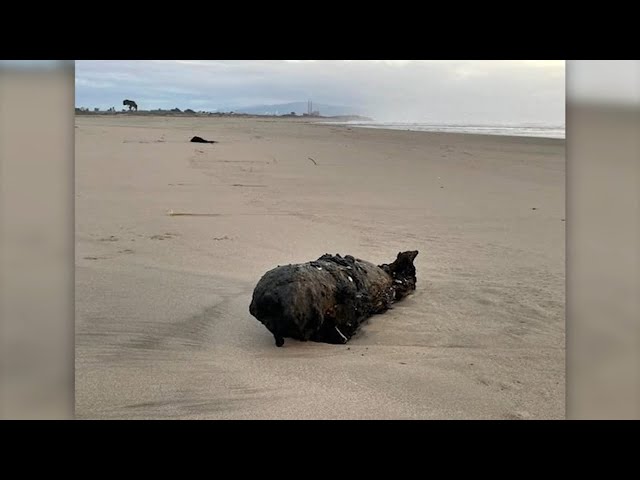 Inactive military bomb washes ashore at Santa Cruz County beach