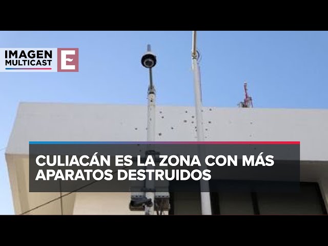 Civiles armados destruyen a balazos 114 cámaras de seguridad en Sinaloa