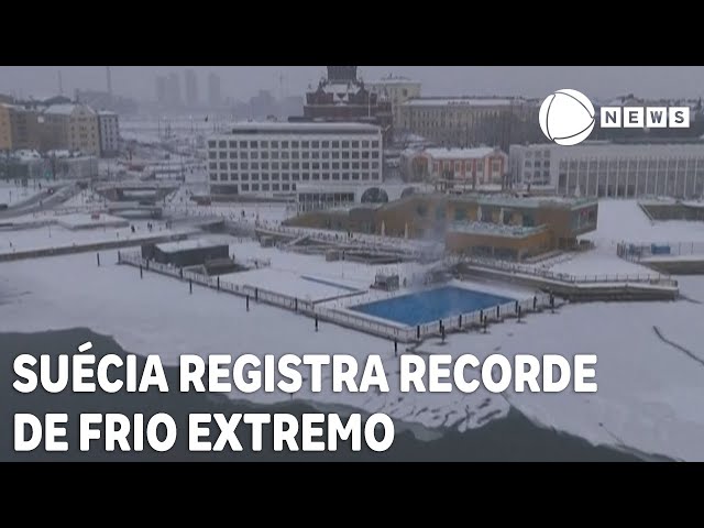 Suécia registra recorde de frio no extremo norte do país