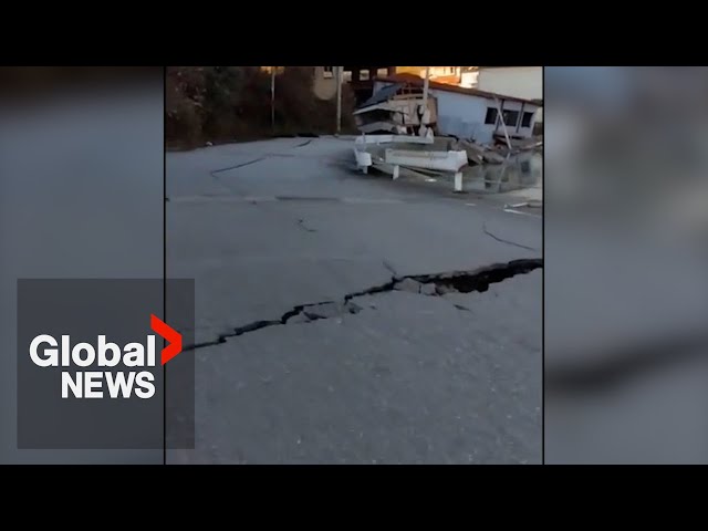 Japan earthquake: Crumbled temples, cracked roads show destructive aftermath