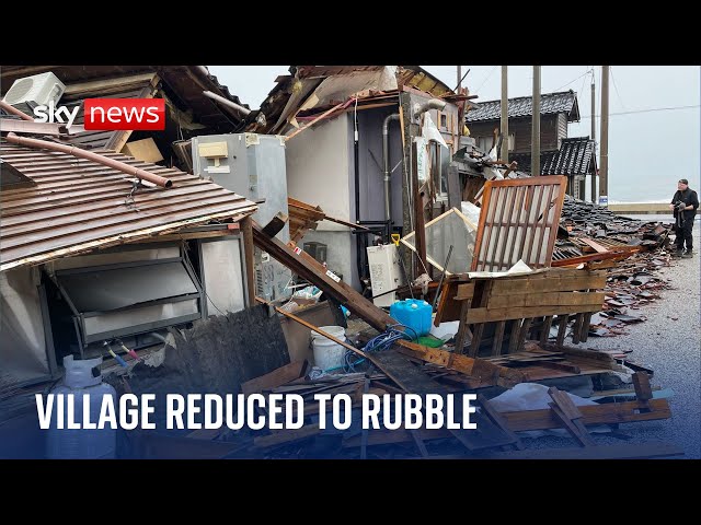 Japan: Villagers pick up the pieces after devastating earthquake