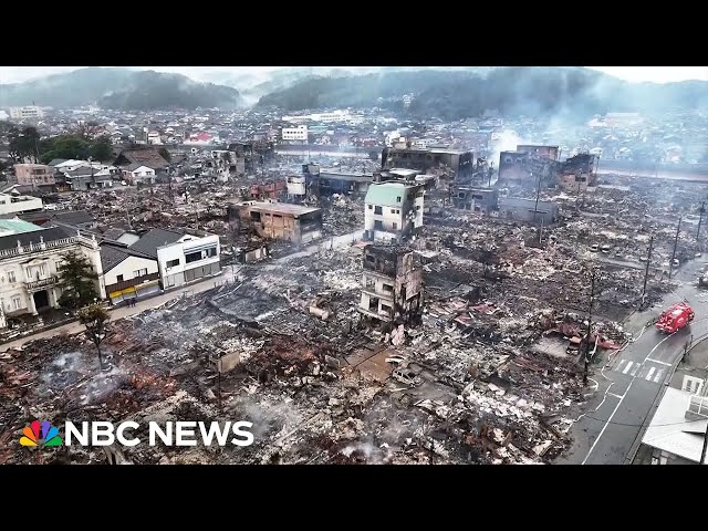 Drone video shows scale of Japan earthquake devastation