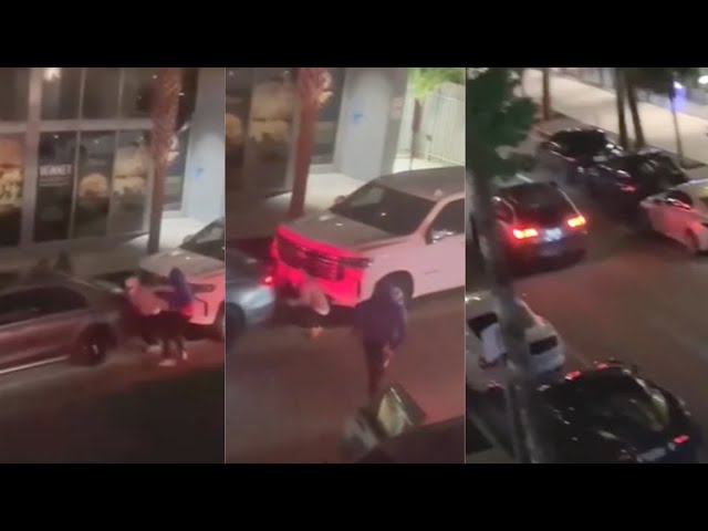 Captado en Cámara: Balacera en Wynwood mientras pistoleros se escondían entre los autos