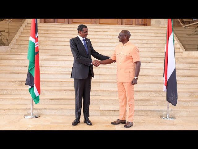 President Ruto meets Sudan's RSF Commander Hamdan Dagalo at Sate House Nairobi