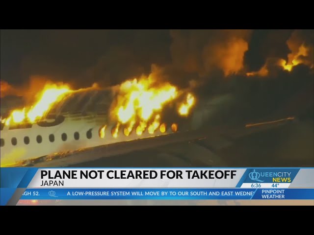 Japan plane not cleared for takeoff before fiery crash