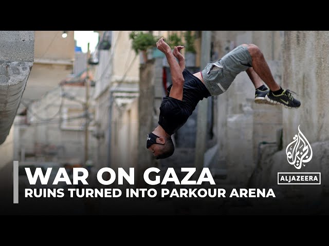 Parkour athletes in Rafah turns ruins of destroyed neighborhoods into sporting arena