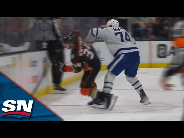 Maple Leafs' Bobby McMann Gets Five Minutes And A Game For Boarding On Pavel Mintyukov